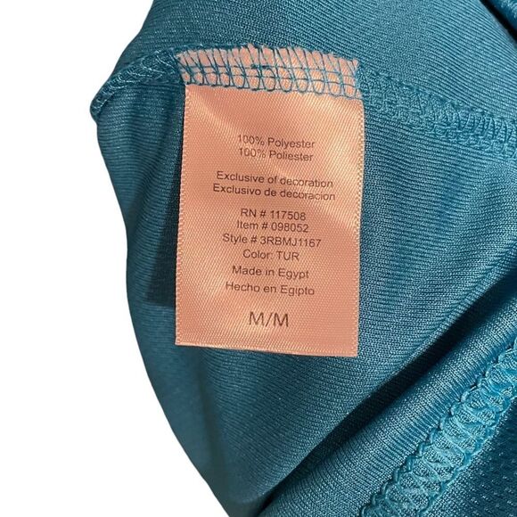 REEBOK Track Jacket 1/4 Zip Long Sleeve Pullover Mock Neck Blue Mens M - Picture 7 of 8